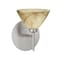 Besa Lighting Domi Mini Sconce, Mocha, Satin Nickel Finish, 1x5W LED 1SW-174383-LED-SN - alternate 1